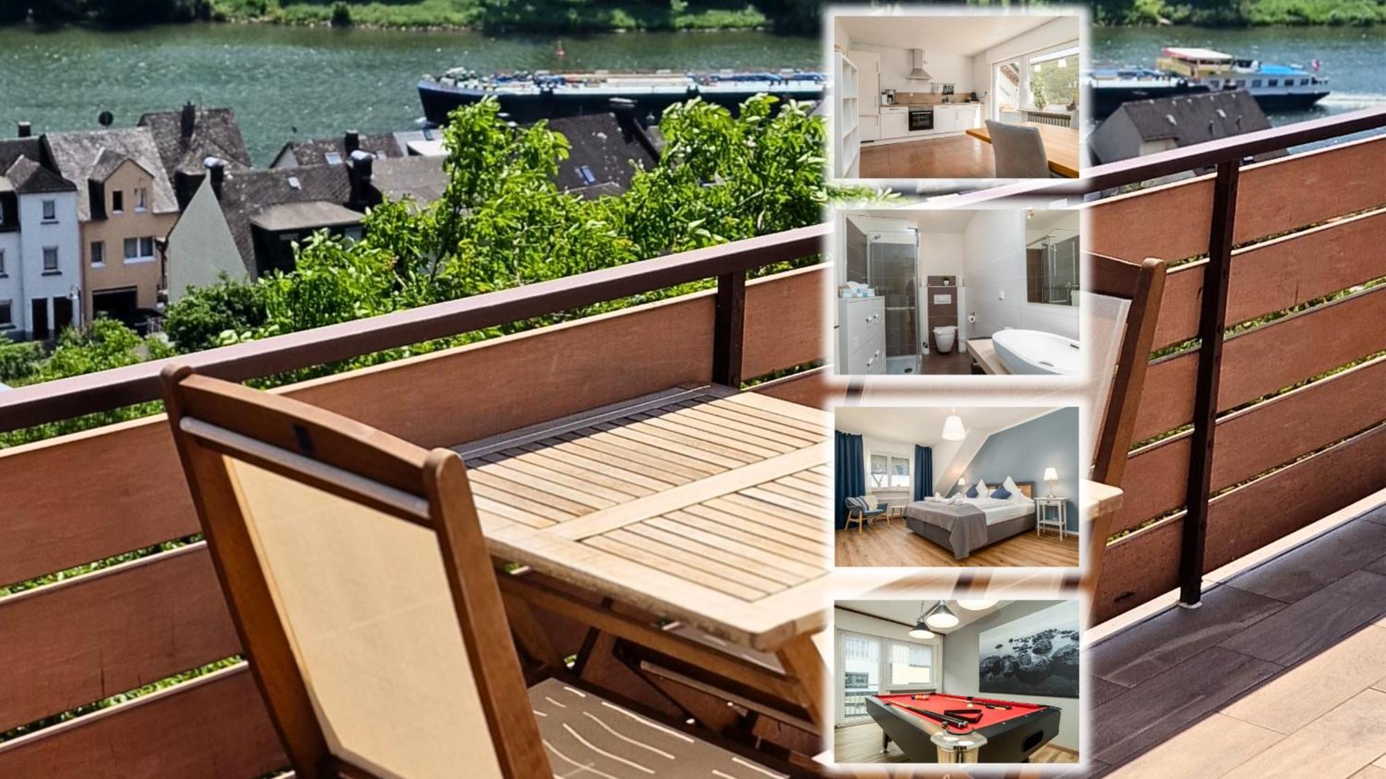 Riesling Appartement For 2 - 4 People - Billiards - Balcony With Mosel View - Parking - Wine Barrel Bar - Fully Equipped Kitchen - Netflix - Waiputv - 3 Km From Cochem Klotten Extérieur photo